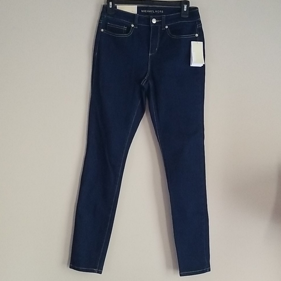 Michael Kors Selma Skinny Overdyed Indigo Jeans 2 - Picture 9 of 16